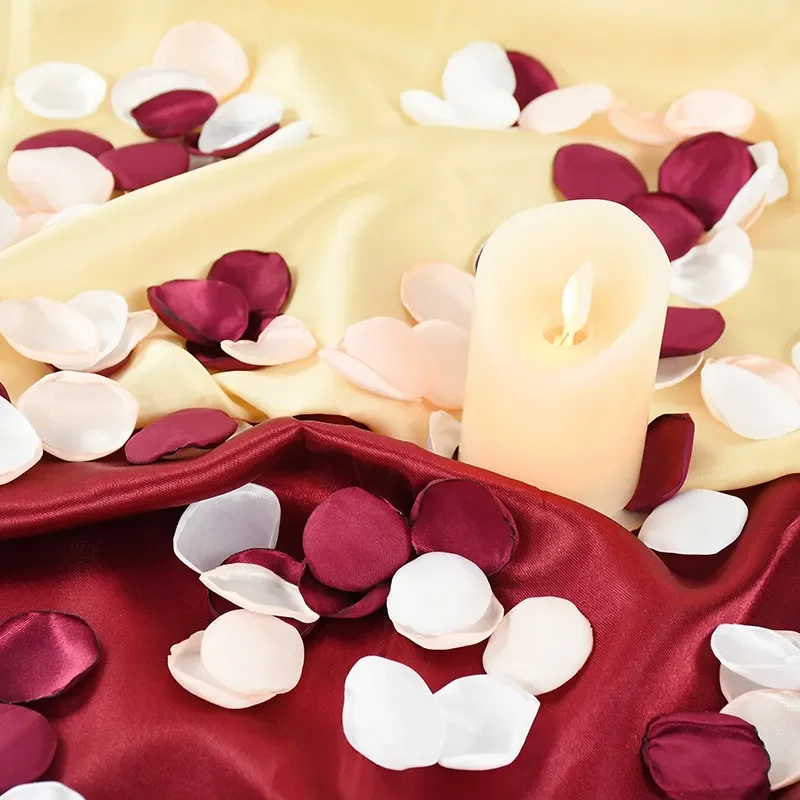 100 шт. атласные Лепестки розы для свадебной вечеринки
