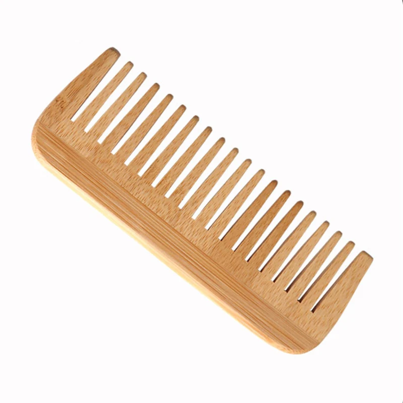 

Wide Tooth Hair Comb Eco Friendly Wooden Anti-Static Curly Detangling Combs 1Pcs