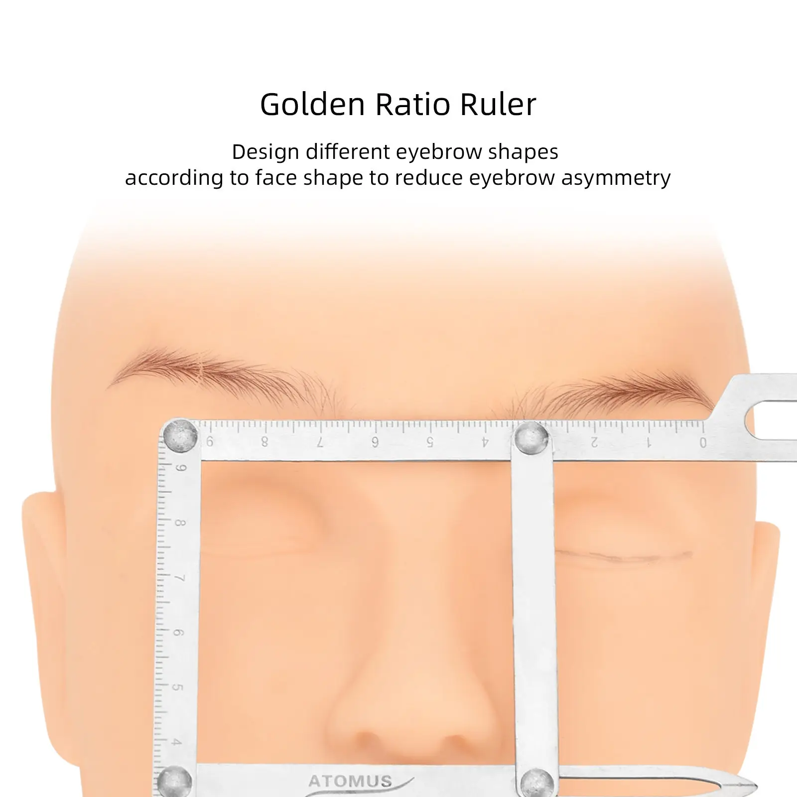 Микроблейдинг линейка из нержавеющей стали микроблейдинг бровей Перманентный