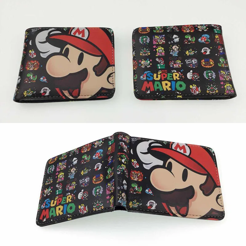 

Cartoon Anime Super Mario Bros Game Purse Snap Style Multifunctional Wallet Card Holder Storage Bag Kids Women Men Unisex Gifts
