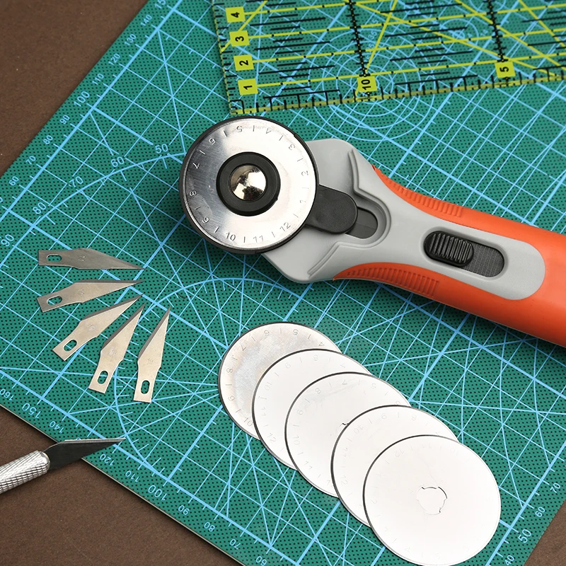 imzay conjunto de ferramentas de artesanato de couro cortador rotativo com pecas 04