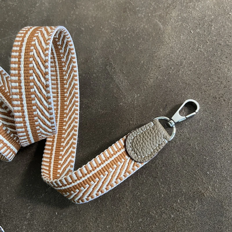 Evelyn Bag With Shoulder Strap Color Woven Canvas Shoulder Strap All-match Leather Diagonal Bag Strap Accessories