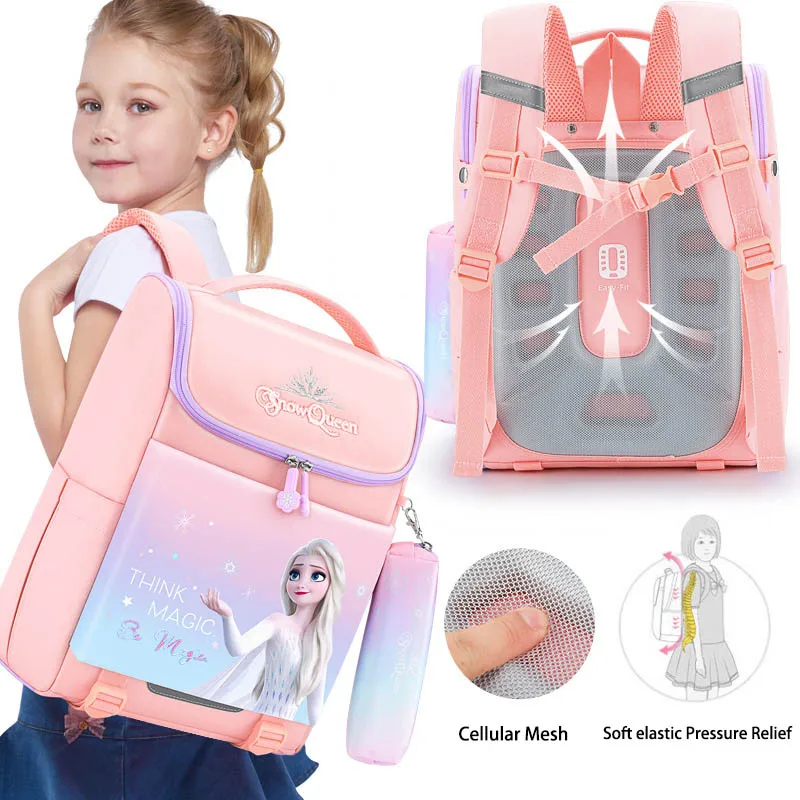 Backpack Primary School Students' Schoolbags Girls Light Weight Relief ridge Protection Aisha cute Cartoon Girls for Girl