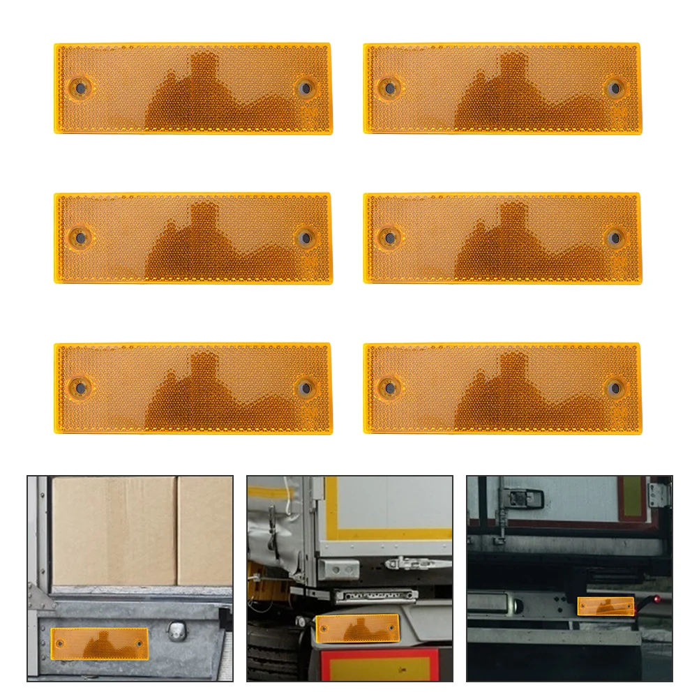 

6pcs Truck Car Reflective Reflector Car Safety Warning Sticker Tape for Truck