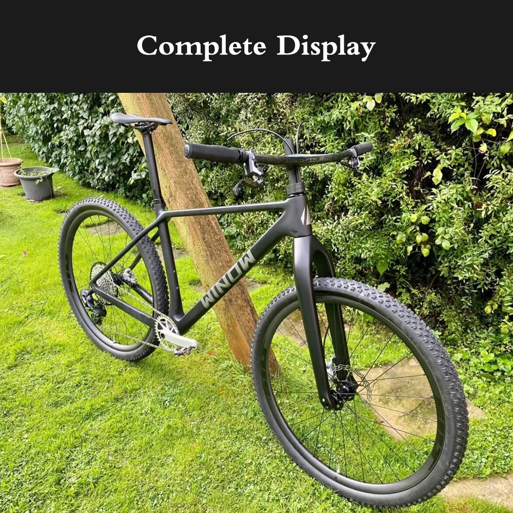 Вилка углеродная Winow 29ER для горного велосипеда 110*15 мм 45-градусный офсет 1-1/8 дюйма