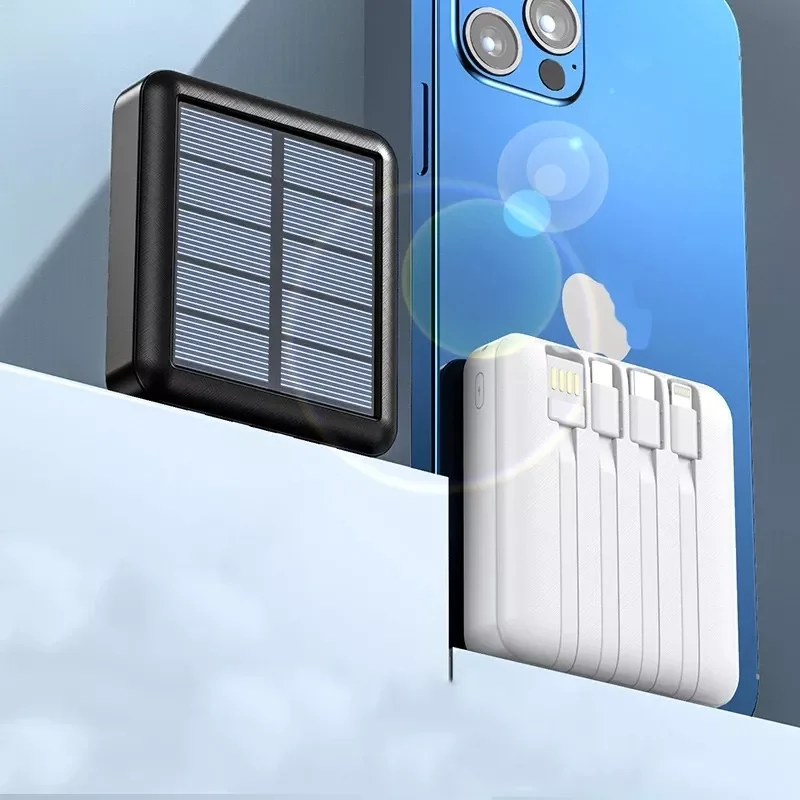 

10000mAh Mini Solar Power Bank Portable External Battery Charger Powerbank for iPhone 12Pro Mini Poverbank