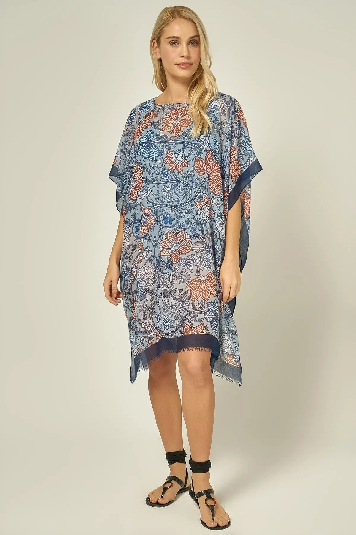 

Women's Pareo Floral Pattern Lacquer Swimwear Cover Dress Sexy Tunic Suit Beachwear Female Beach Bikini Cover