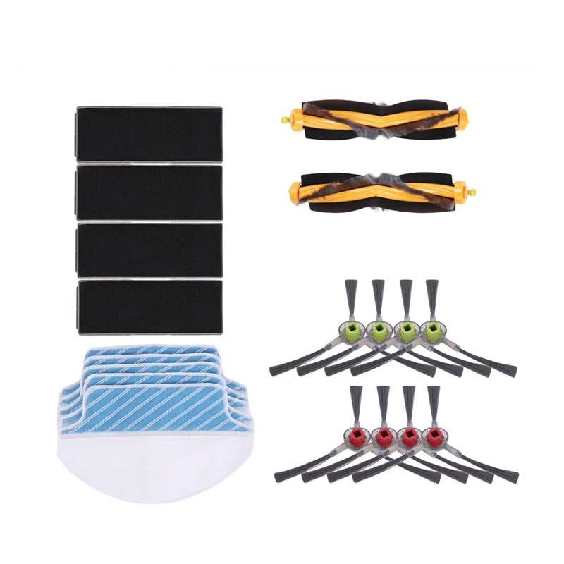 

Top Deals Replacement Ecovacs Accessories Main Brush/Side Bursh/Filters/Mop Clothes For Ecovacs Deebot M80 M80 Pro M81 M81 Pro D