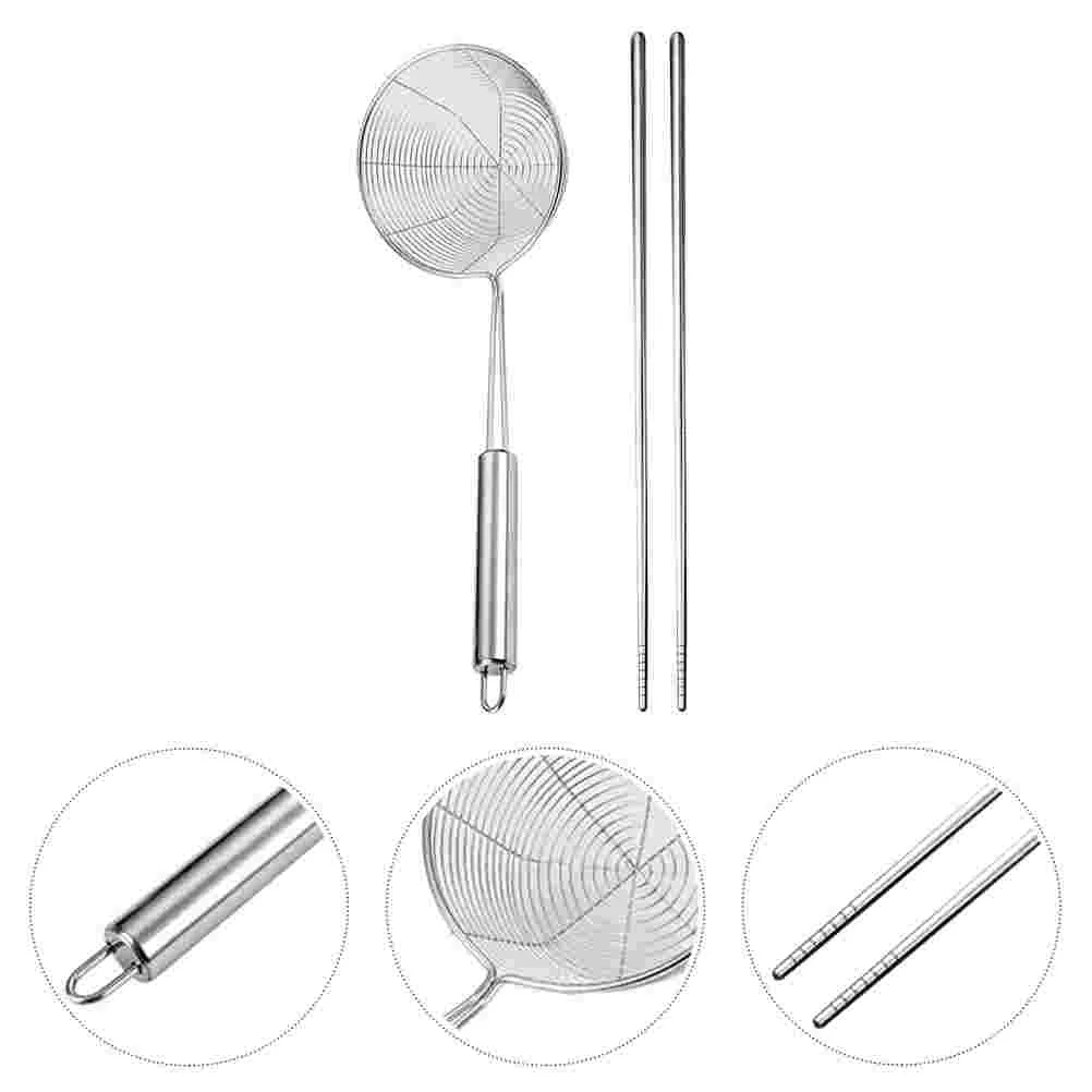 

1 Set Durable Spider Colander and Stainless Steel Colander Household Kitchen Ware