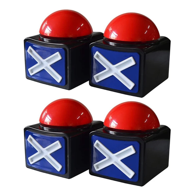 4PCS Game Answer Buzzer , Game Buzzer Alarm Sound Play Button with Light Trivia Quiz Got Talent Buzzer Game Toys