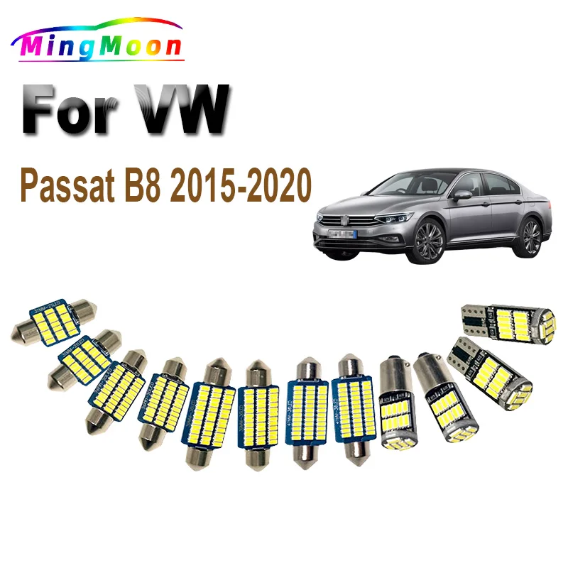 

14 шт., автомобильные лампы для VW Passat B8 Sedan 2015 2016 2017 2018 2019