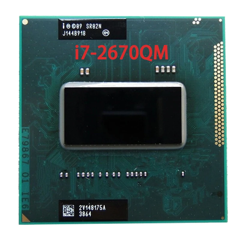 

Intel Core i7-2670QM i7 2670QM SR02N 2.2 GHz Quad-Core Eight-Thread CPU Processor 6M 45W Socket G2 / rPGA988B