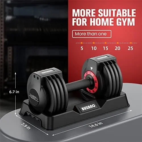 

Dumbbell 25/55LB 5 In 1 Single Dumbbell for Men and Women Multiweight Options Dumbbell with Anti-Slip Nylon Handle Fast Adjust W