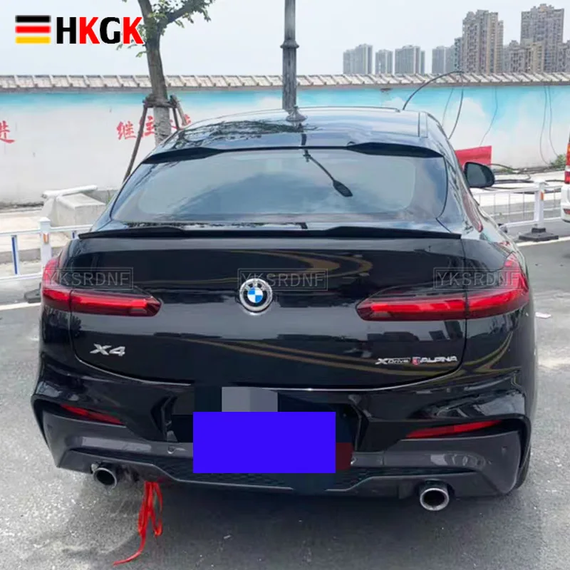 

Задний спойлер для багажника BMW X4 G02 2019 2020, высококачественный АБС-пластик, глянцевый черный автомобильный аксессуар