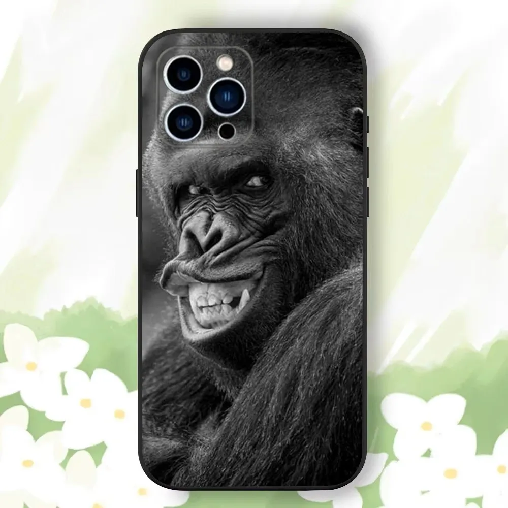 Чехол для телефона Monkey Sipping baboon iPhone 16 15 14 13 12 11 Plus Pro Max XS XR SE Mini 8 7 мягкий силиконовый