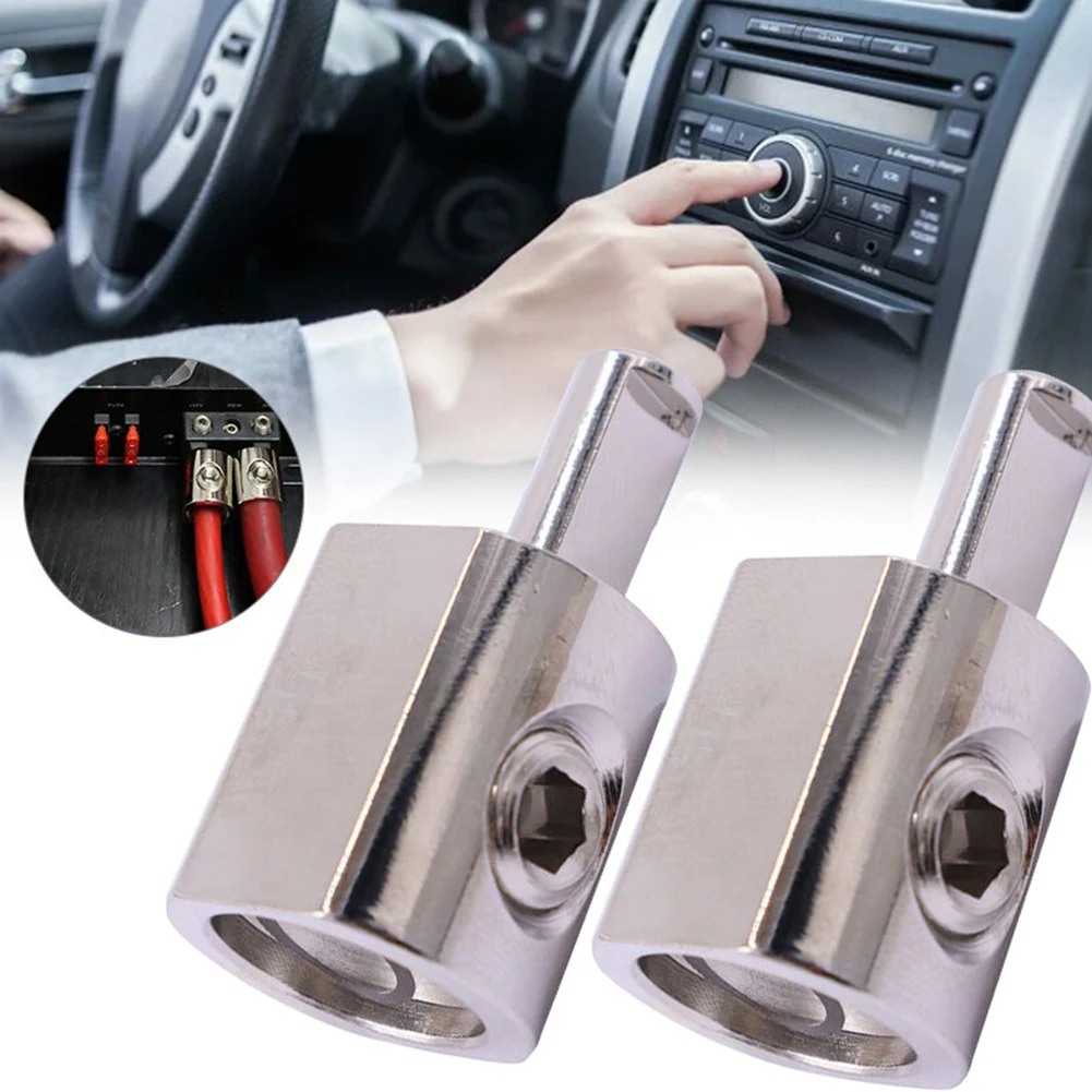 

1Pair Car Audio Pure Copper Terminal For Oversized 1/0 Auto Audio Cable 1/0 Welding Cable And 2/0 Welding Cable Audio Amplifier