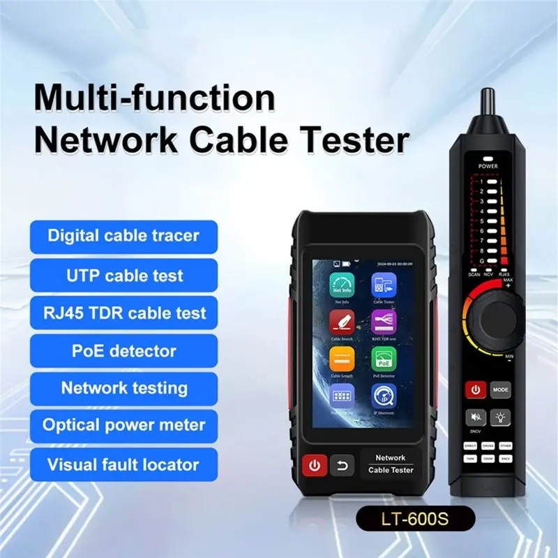 Фото AT63-LT-600S IP RJ45 TDR PoE-детектор, трассировщик сетевых кабелей, многофункциональный инструмент для поиска и отслеживания кабелей №3