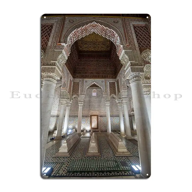 Saadian Tombs в Марракеше Марокко металлический плакат с табличкой дизайн под заказ