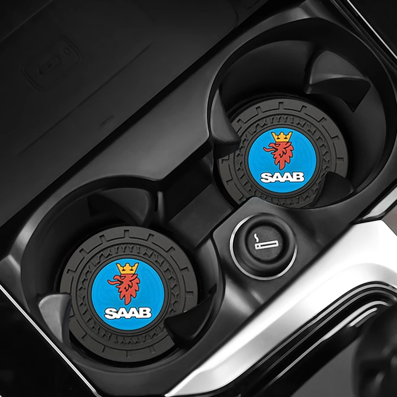 

Thick Car Cup Holder Anti-slip Mat Car Coasters Auto accessories For SAAB 9000 900 600 428 03-10 9-3 9-5 9-7 9-X 93 95 99 Turbo