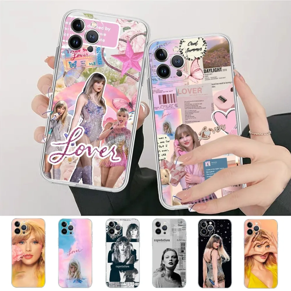 

Hot T-Taylor Singer S-Swift Phone Case For iPhone 13 14 Pro Max XS XR 12 11 Pro 13 Mini 6 7 8 Plus Soft Clear Back Cover