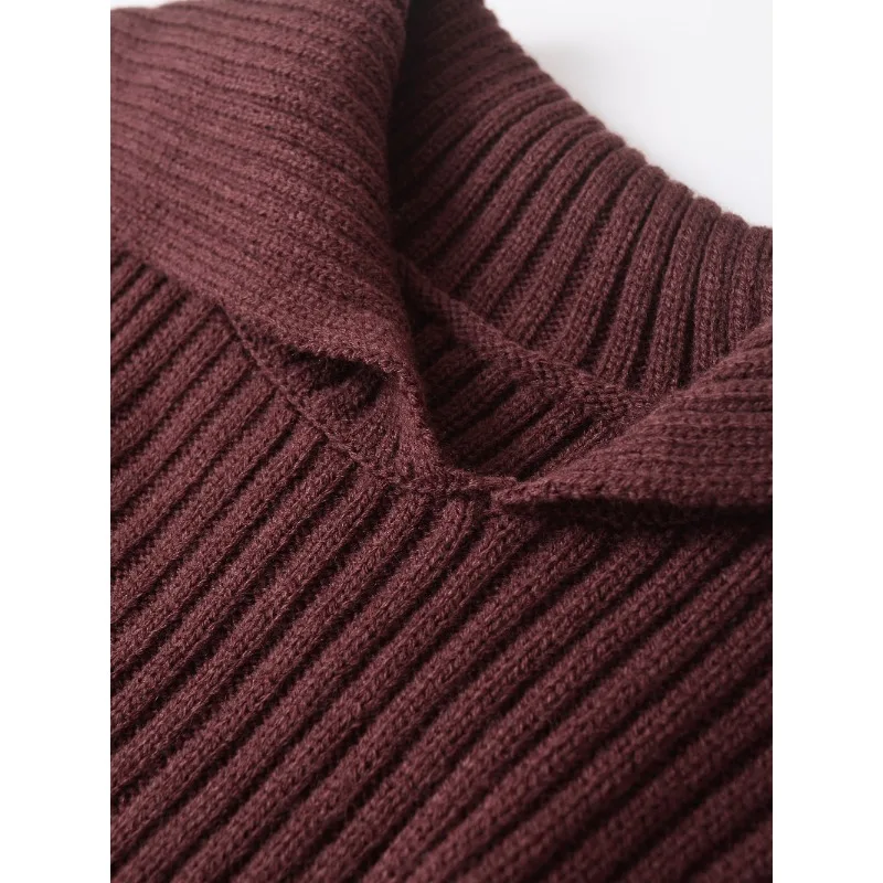 TRAF ZR укороченные пуловеры с асимметричным отложным воротником однотонный