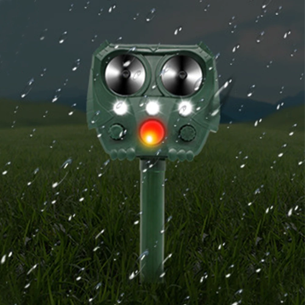 Ультразвуковой Репеллент Для Животных На Солнечной Энергии Водонепроницаемый