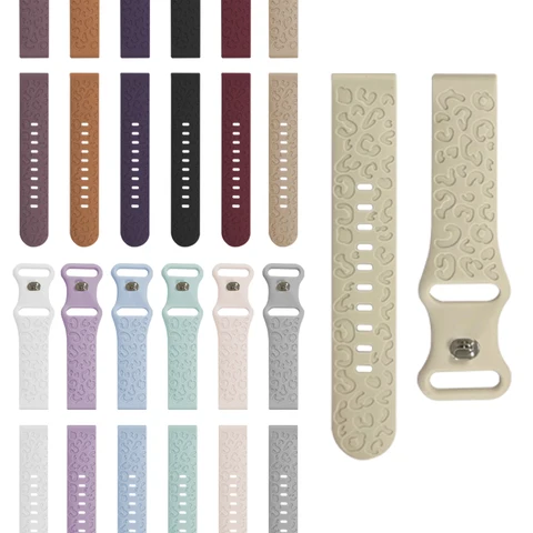 Ремешок с гравировкой для Amazfit GTS 4/2/2e Mini/3/bip 6/5/u/pro/Leopard, силиконовый браслет Correa, huawei gt 5 4 3 2 2e, 20 мм, ремешок для часов