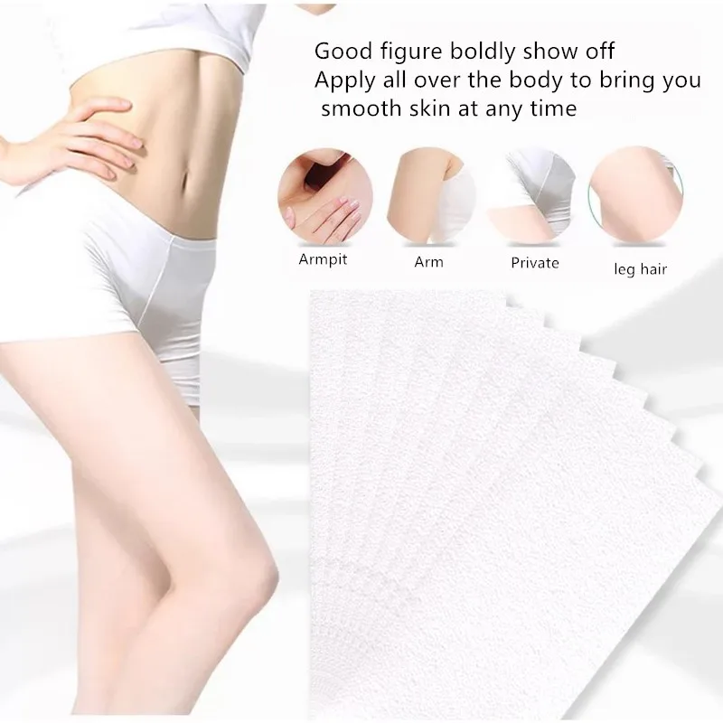 

100pcs Removal Nonwoven Body Cloth Hair Remove Wax Paper Rolls High Quality Body Removal Epilator Wax Strip Paper Roll