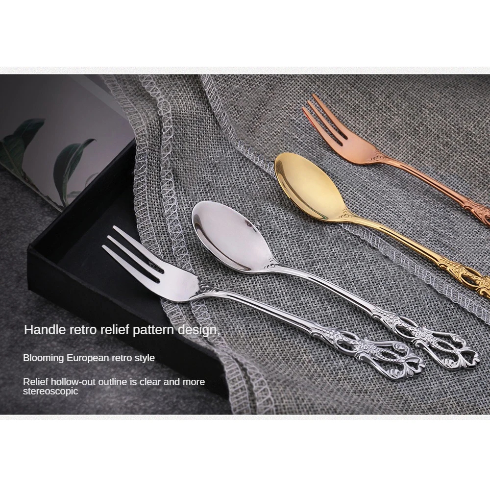 1/2/3 шт. набор ложек и вилок из нержавеющей стали