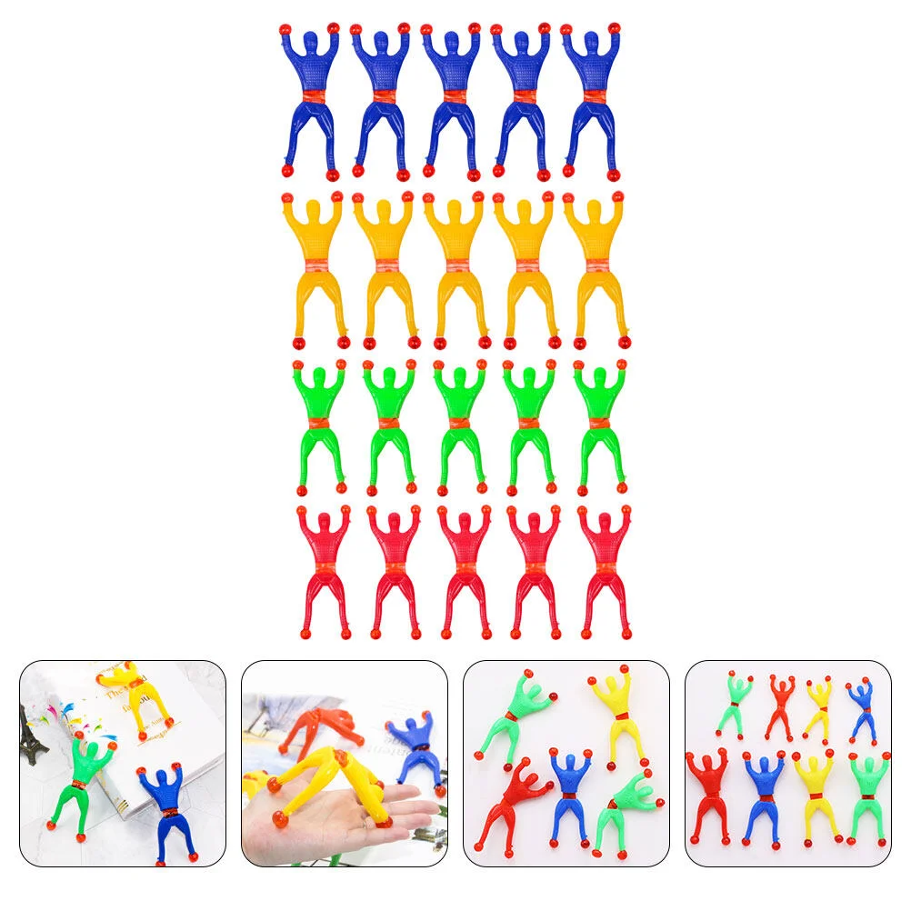 

20pcs Child Sticky Man Toy Creative Sticky Man Toy (Random Color)