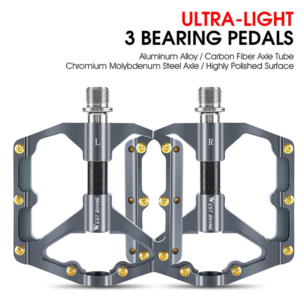 

Ultralight Aluminum Alloy Bicycle Pedals 3 Bearings Bike Pedals AntiSlip Waterproof Flat Wide Cycling Bikes Pedals Accessories