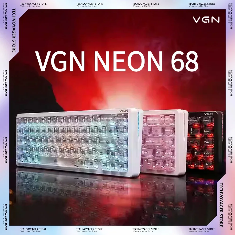 Фото Механическая клавиатура VGN NEON 68 с магнитными переключателями, горячая замена, низкая задержка, проводная, для геймеров, аксессуары для ПК и киберспорта, подарки №1