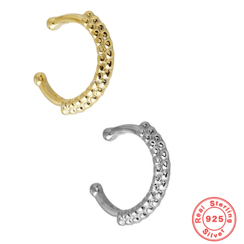 

European and American Fashion No Pierced Ear Bone Clip for Women 925 Sterling Silver Personality Wave Trend Jewelry Wholesale