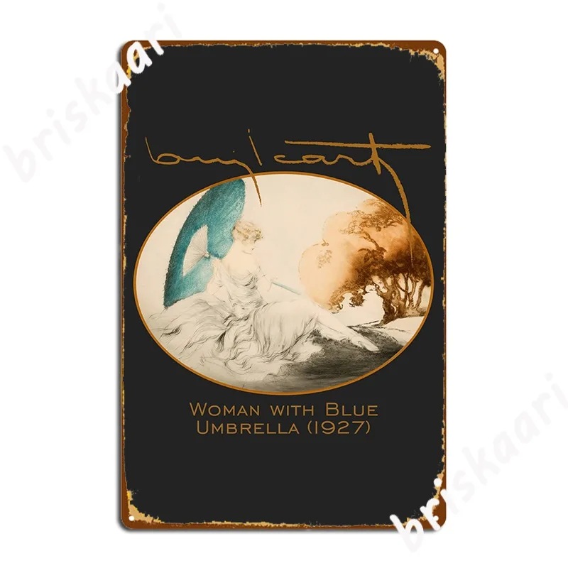

Женский плакат Louis Icart 1888 1950 с голубым зонтом, плакат 1927, металлический плакат, кинотеатр, кухонные винтажные тарелки, жестяной плакат