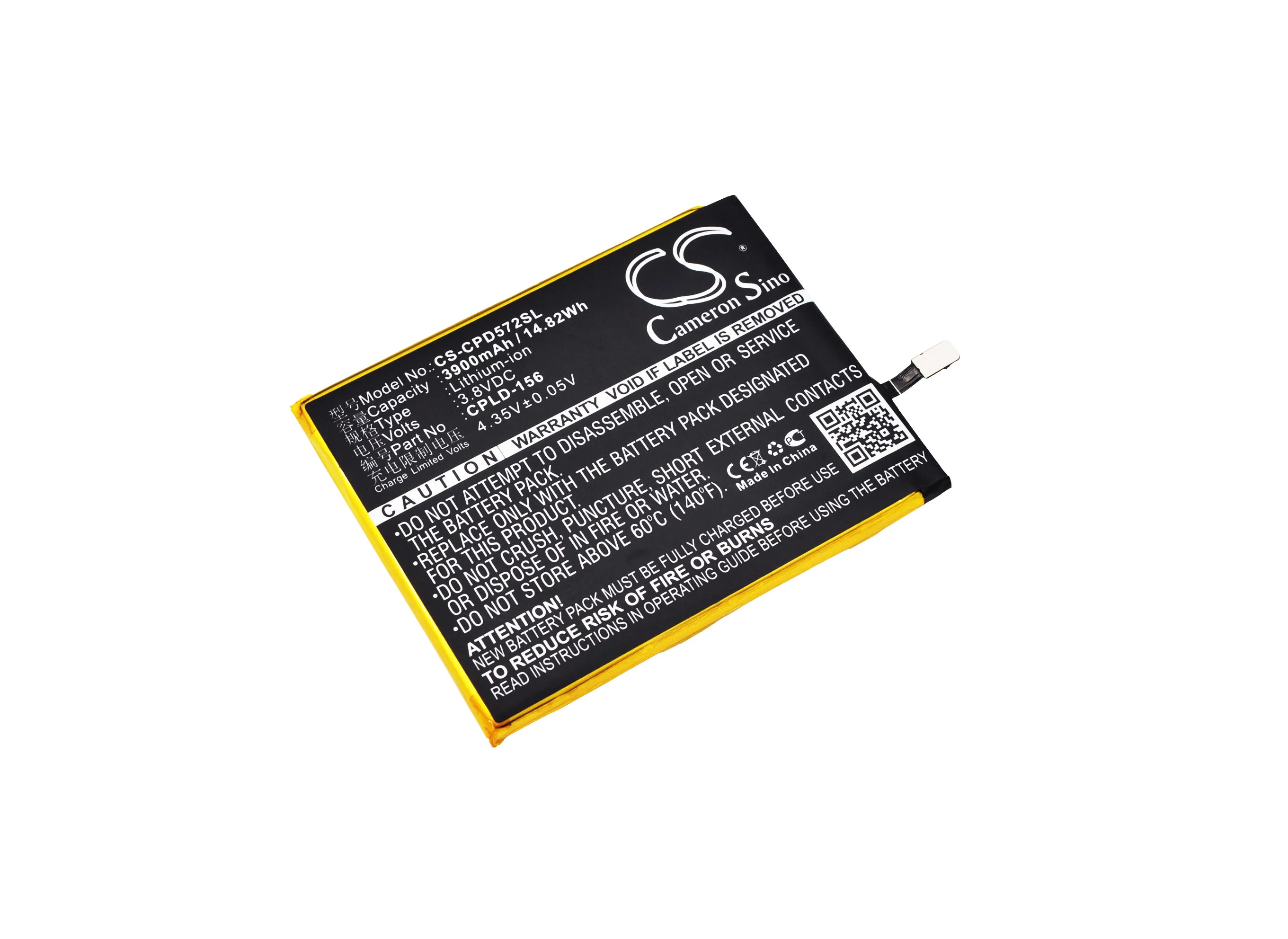 

CS 3900mAh / 14.82Wh battery for Coolpad 5721, 8721 CPLD-156