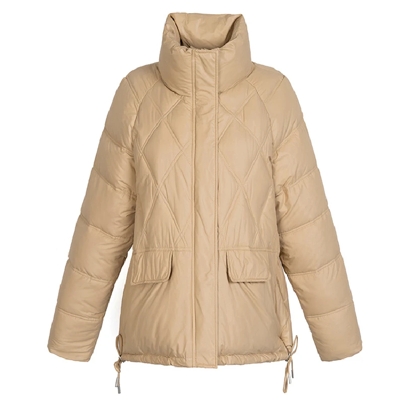 Winter Jacket Women 2022 New Thicken Warm Coats Long Sleeve Casual Cotton Padded Parkas Female Clothing Snow Wear Outwear Top
