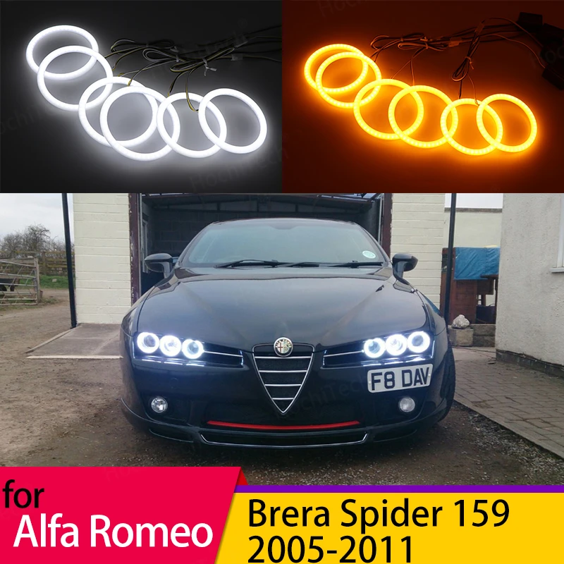 

Super Bright Switchback Day Light 6pcs Dual Color Cotton LED Angel Eyes Halo Rings kit for Alfa Romeo Brera Spider 159 2005-2011