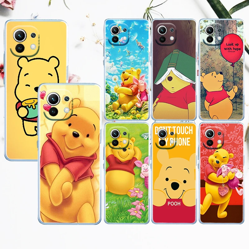 

Winnie the Pooh Disney Phone Case For Xiaomi Mi 12T 12S 12X 12 11 11T 11i 10T 10 9 Pro Lite Ultra 5G TPU Transparent Cover