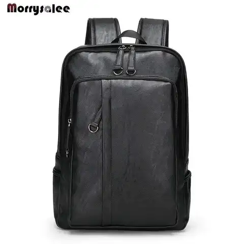 2024 New Leisure Soft General Leather Backpack Men Teenager Male Large Capacity Laptop High Quality Students Travel Bag