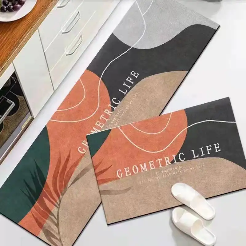 

Nordic Style Kitchen Mat Home Entrance Doormat Bedroom Living Room Floor Carpet Non-slip Bathroom Mat Washable Home Decor