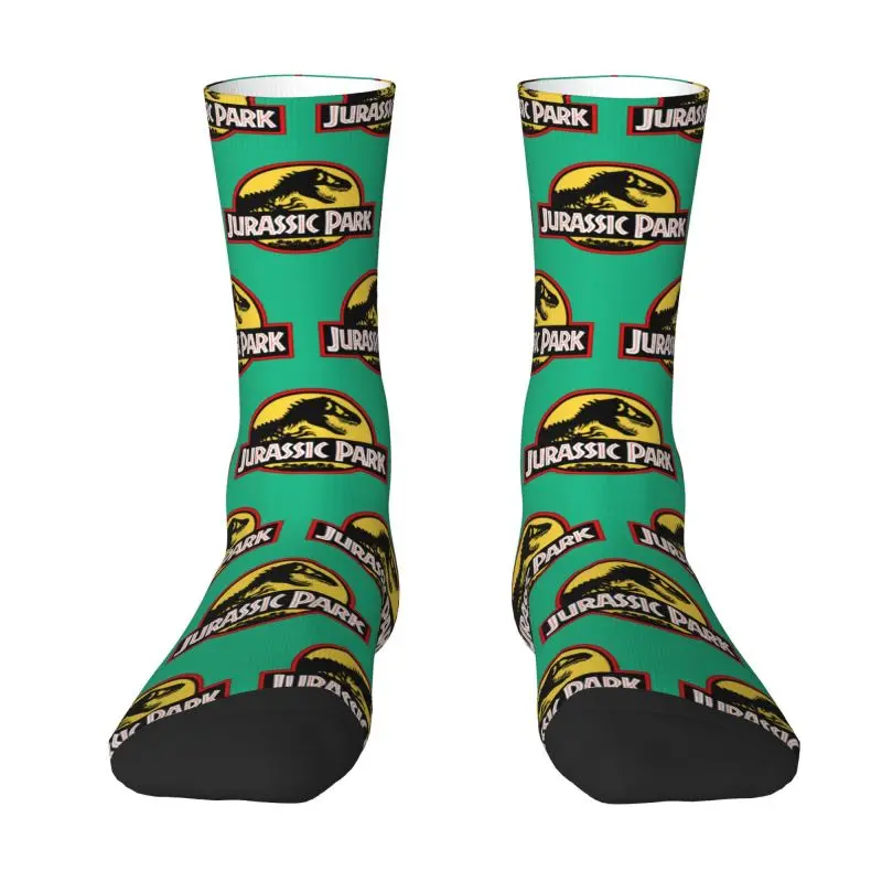 

Dinosaur World Jurassic Park Dress Socks for Men Women Warm Fashion Novelty Adventure Movie Crew Socks