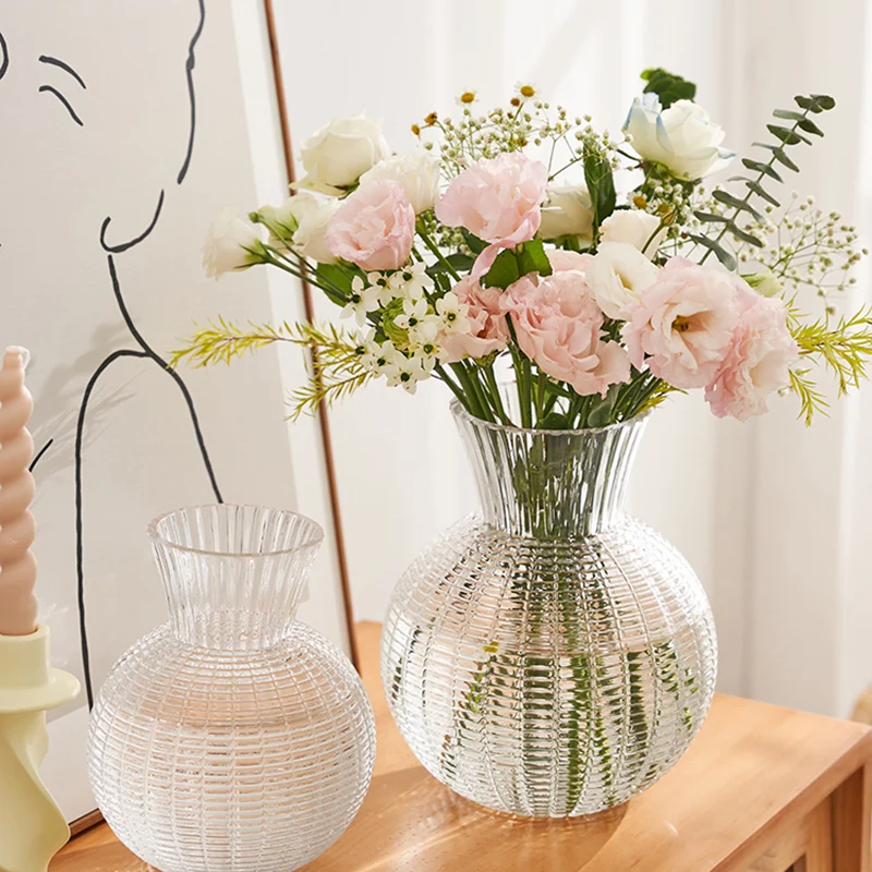 

Скандинавские вазы для цветов в ванную комнату, стеклянный грибовидный стол, роза, икебана, Современная высокая ваза, милая ваза для гостиной, домашний декор