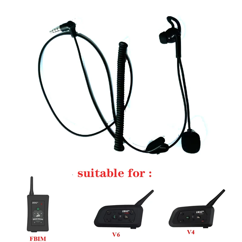 

1Pcs HIFI Referee In-ear Earphones for EJEAS FBIM V4C V4 Plus V6C V6 pro Goref Referee Intercom Headset Springy/Straight