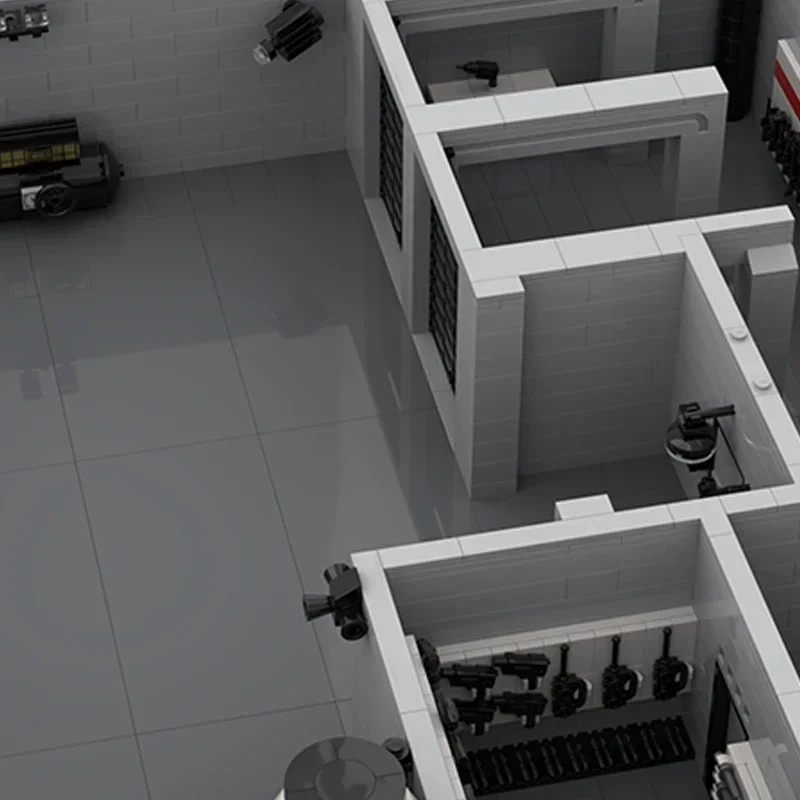 Строительные блоки Moc военная модель Outpost с пистолетом турелью технические
