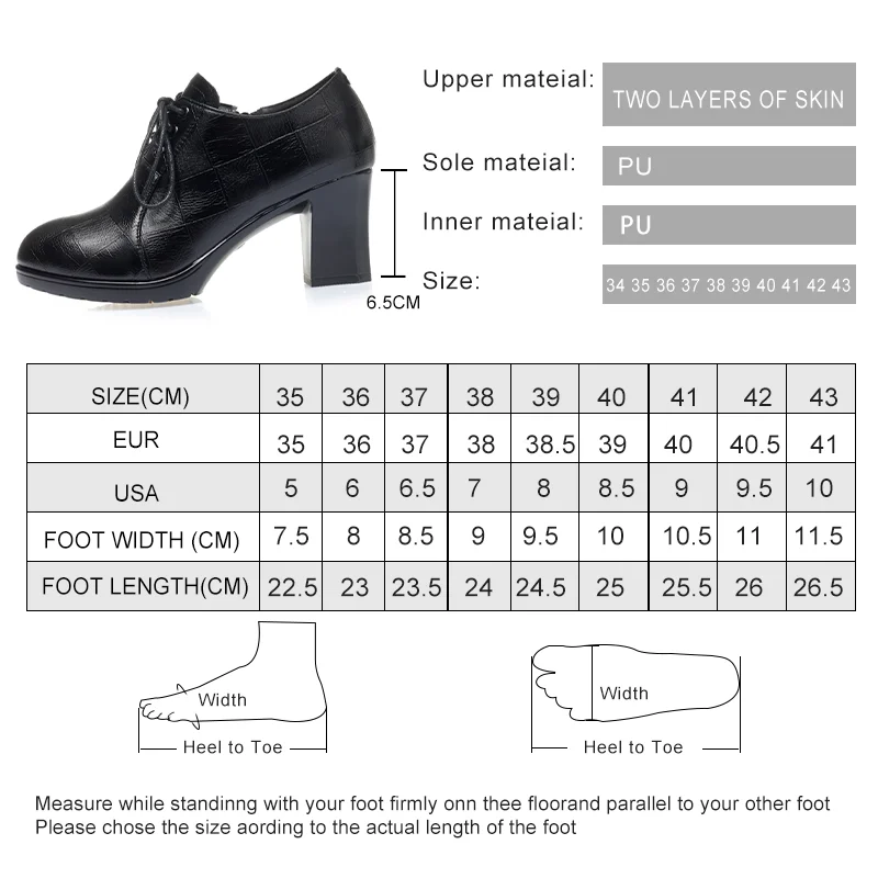 DIMANYU High Heels Female Spring 2023 New Real Leather Women's Fashion Shoes Non-slip Lace-up Office Ladies Shoes