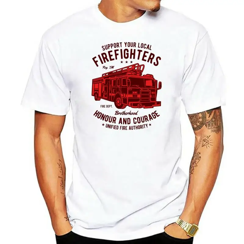 

Футболка унисекс с символикой чести пожарных и мужества, классный подарок, индивидуальная футболка