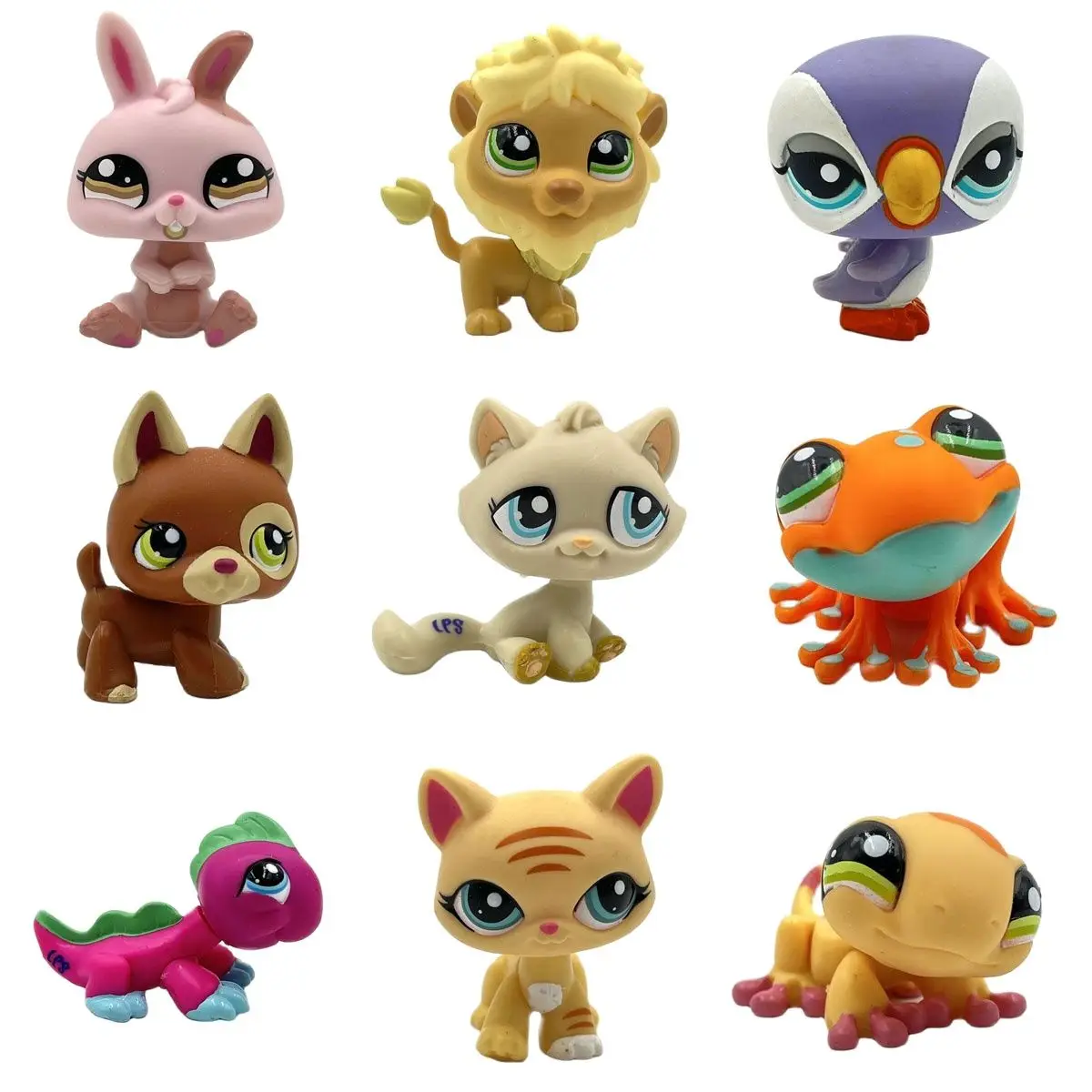 

LPS редкая маленькая кошка, игрушки для домашних животных, милая игрушка-Зверюшка, Лев, лягушка, кролик, щенок и кошка, старая оригинальная игр...