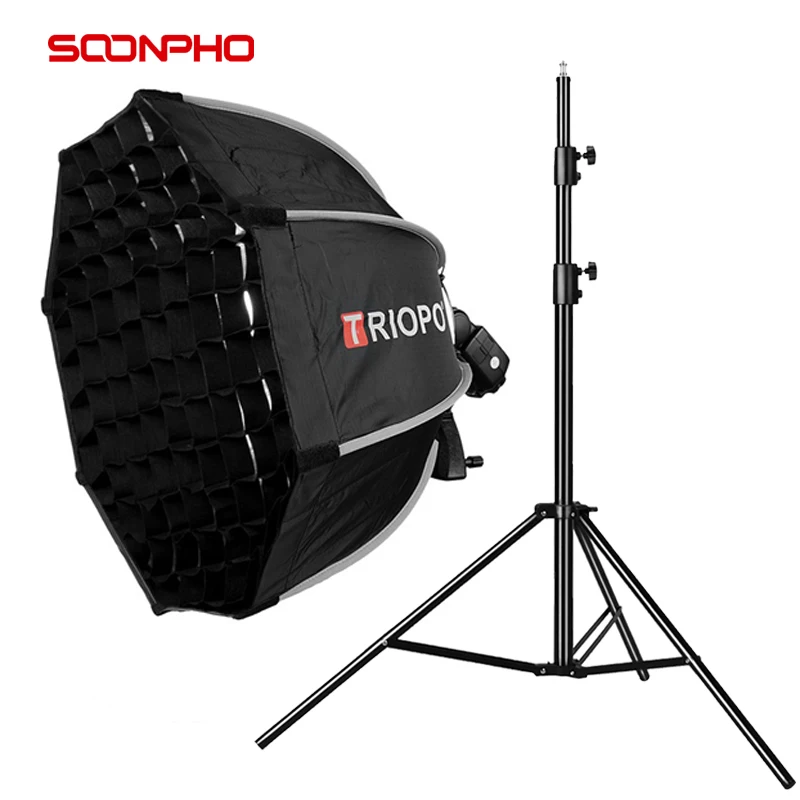 

Soonpho Softbox KX 65 CM Umbrella With Godox V1 + 2M Light Stand + Grid Photography Studio Kit Suitable AD200 V1 Speedlite Flash