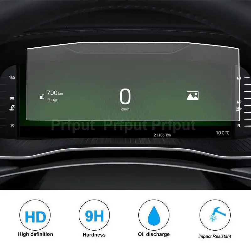 

Закаленное стекло для защиты ЖК-экрана от царапин для Skoda Karoq 2021 2022, автомобильная интерьерная приборная панель