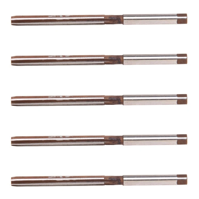 

5X High Speed Steel Straight Shank 5mm 6-Flute Hand Reamer 3.3" Length
